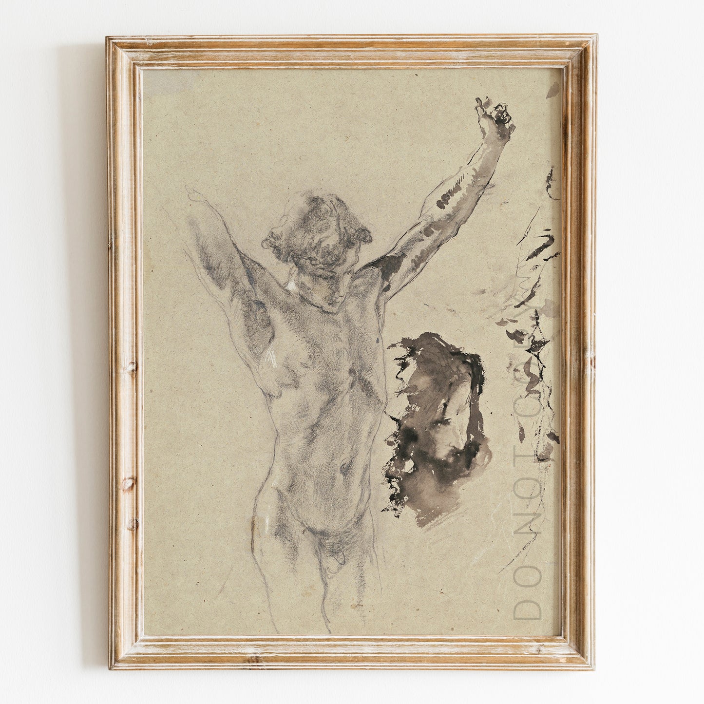 Study of the Figure and Head of Christ in ‘Christ on the Cross and Mary Magdalene’ (c. 1879)