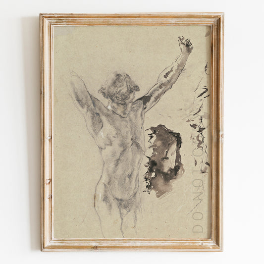 Study of the Figure and Head of Christ in ‘Christ on the Cross and Mary Magdalene’ (c. 1879)