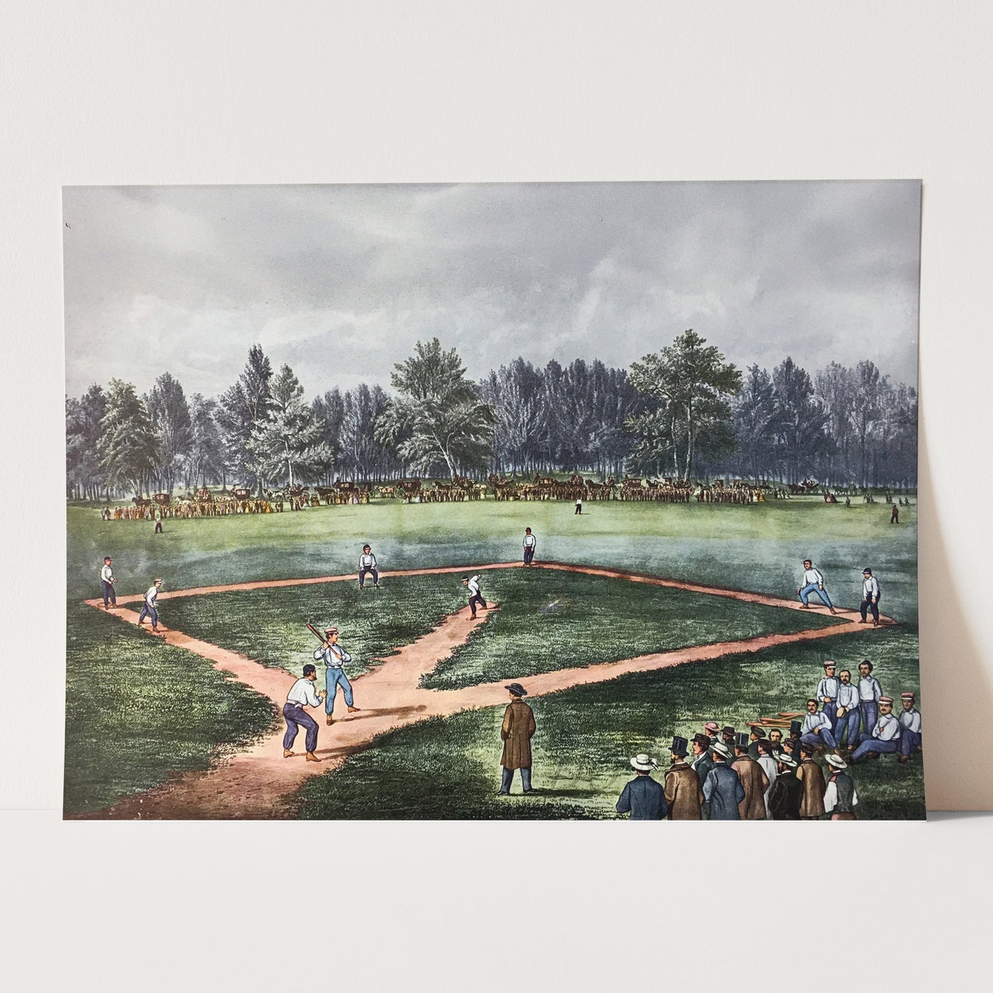 The American National Game of Baseball 1866 by Currier & Ives