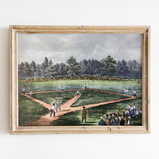 The American National Game of Baseball 1866 by Currier & Ives