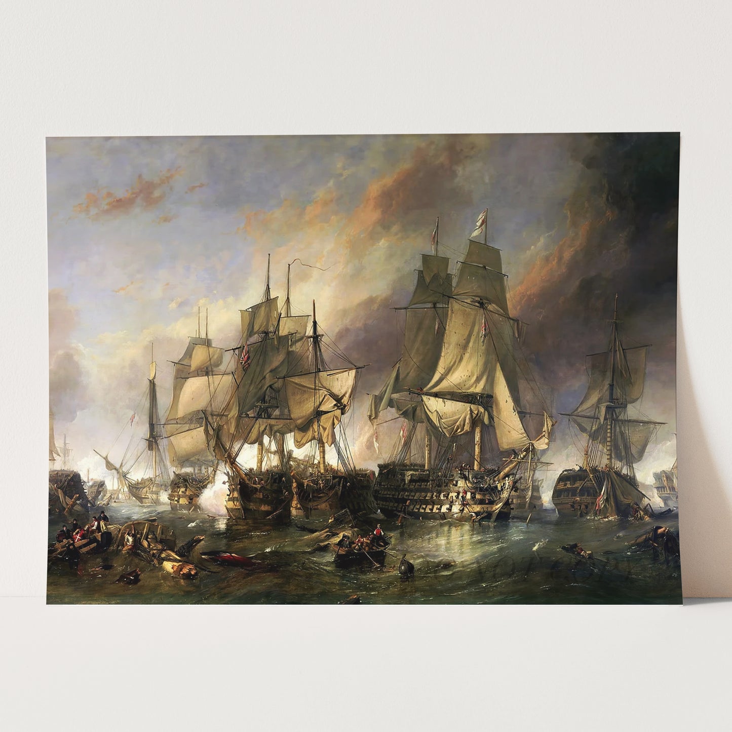 The Battle of Trafalgar by William Clarkson Stanfield