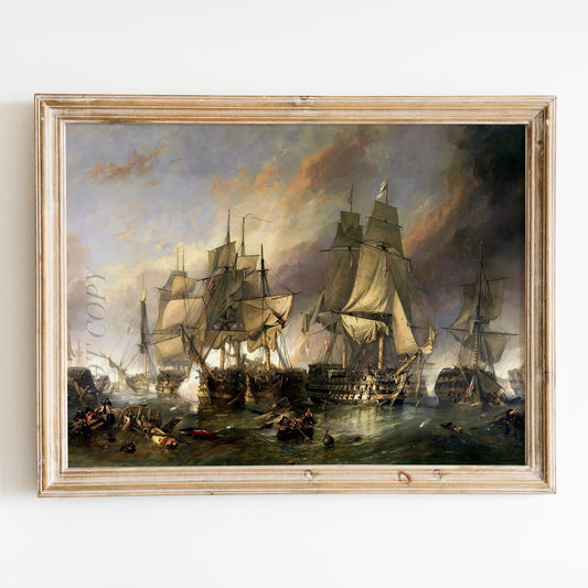 The Battle of Trafalgar by William Clarkson Stanfield