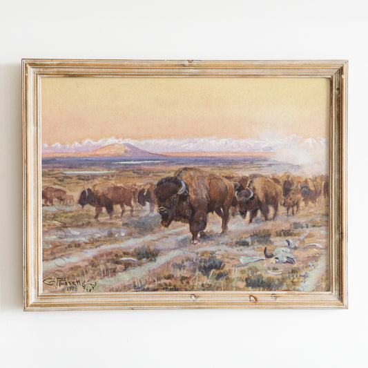 The Bison Trail by Charles Marion Russell