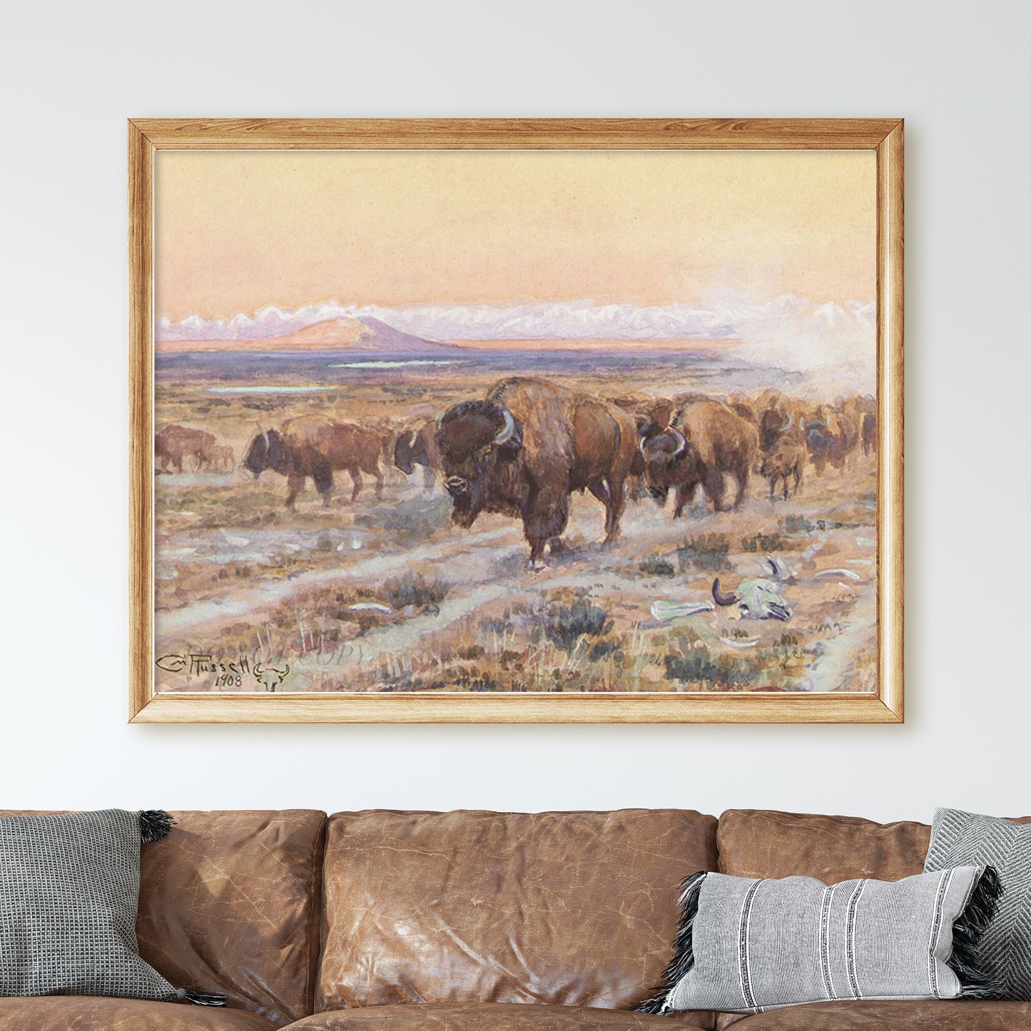 The Bison Trail by Charles Marion Russell