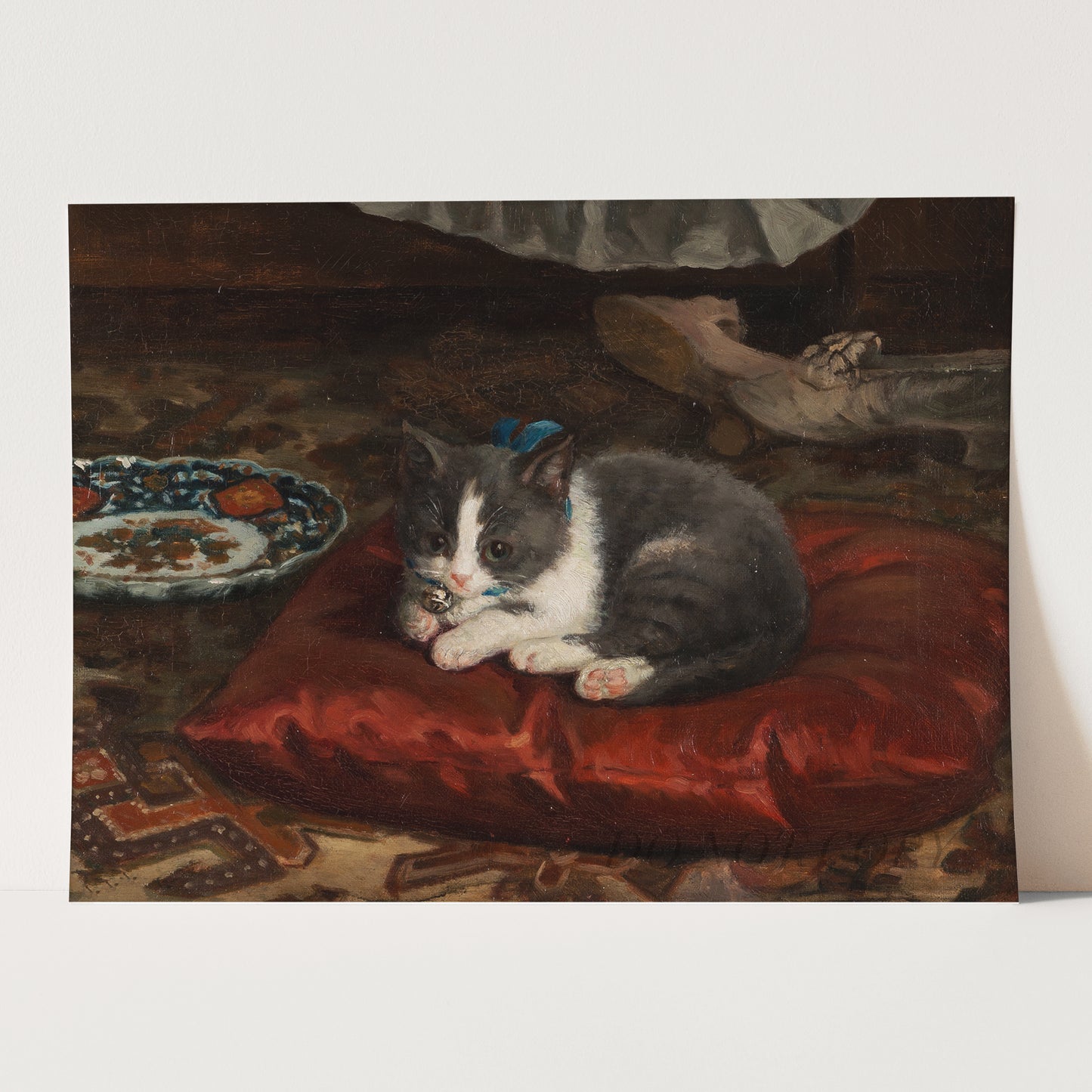 The Cat on the Pillow by Adolf von Becker