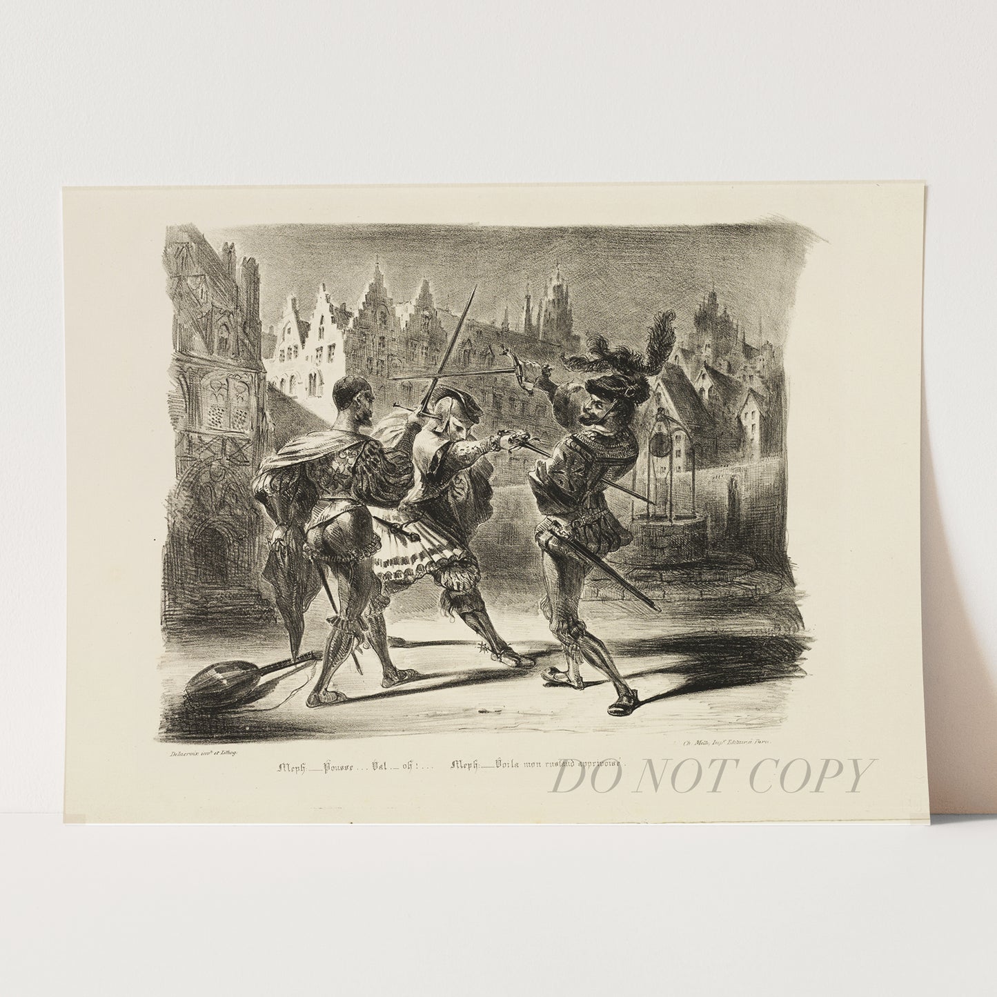 The Duel Between Faust and Valentine, from Faust (1828) by Eugène Delacroix