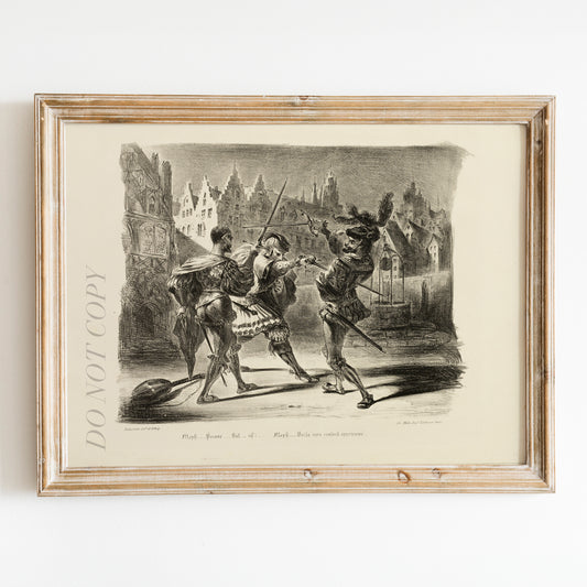 The Duel Between Faust and Valentine, from Faust (1828) by Eugène Delacroix