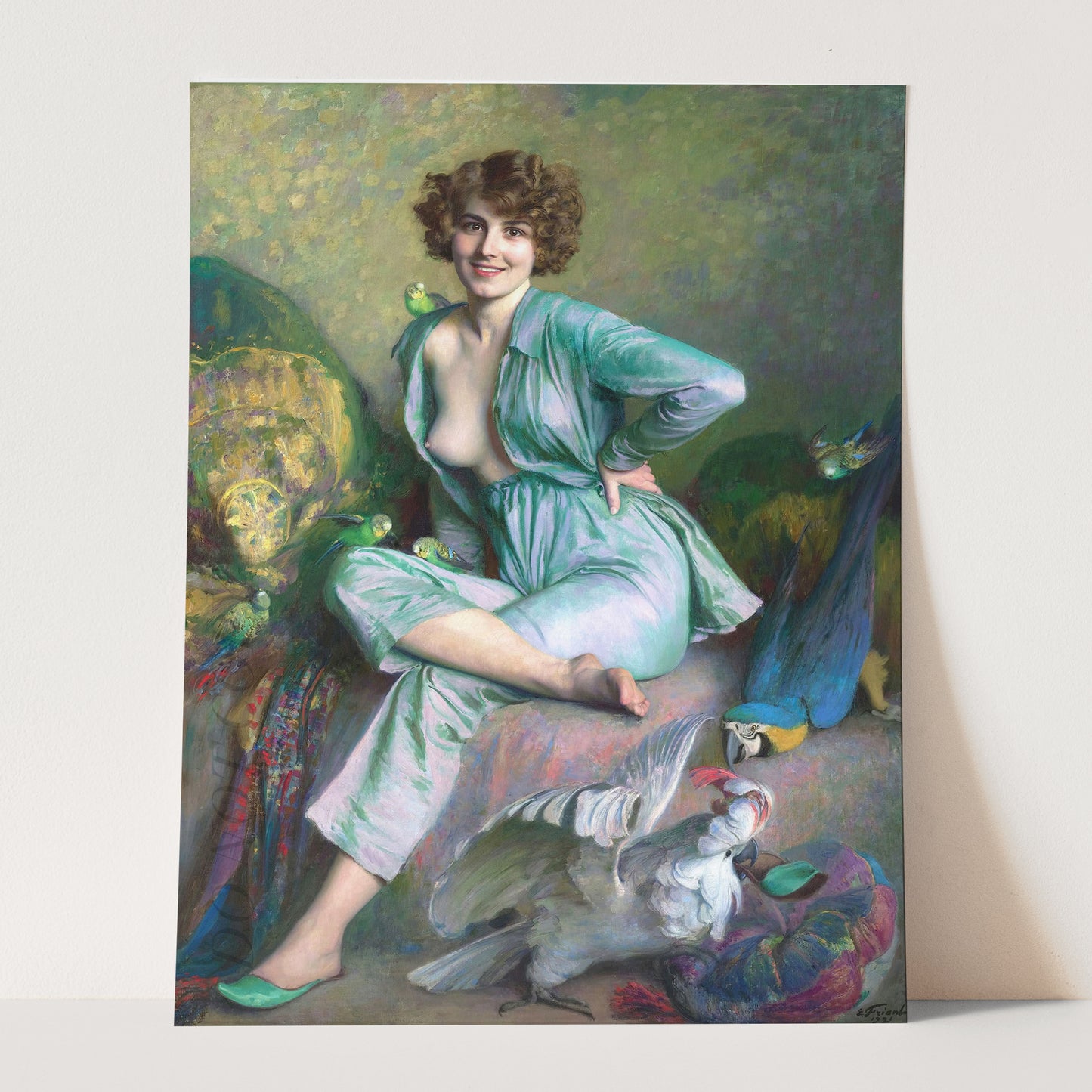 The Familiar Birds (1921) by Emile Friant