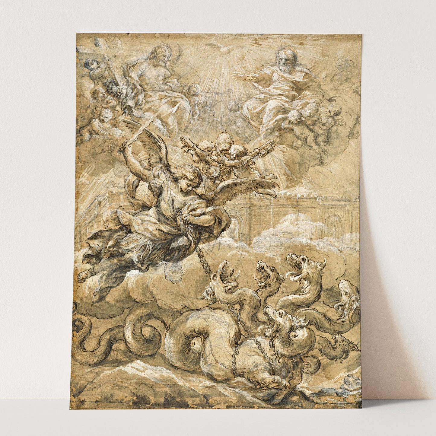 The Holy Trinity with Saint Michael Conquering the Dragon