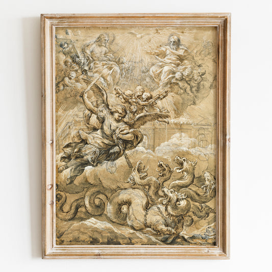 The Holy Trinity with Saint Michael Conquering the Dragon