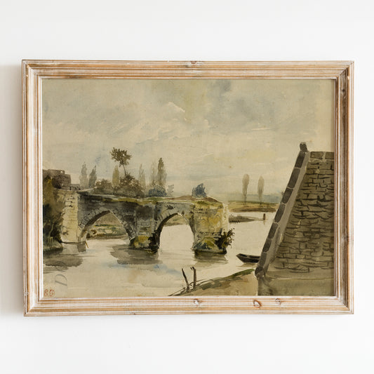 The Old Bridge at Nantes (1827) by Eugène Delacroix
