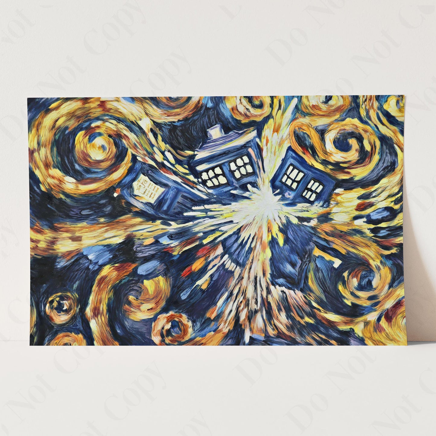 The Pandorica Opens Blue Box Exploding Tardis by Vincent Van Gogh