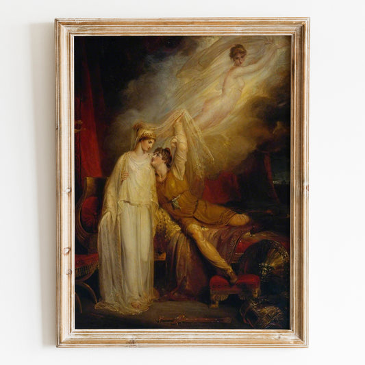 The Reconciliation of Helen and Paris after His Defeat by Menelaus (1805) by Richard Westall