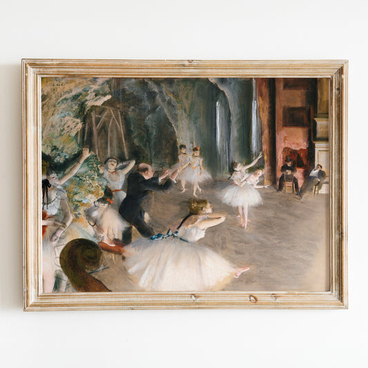 The Rehearsal Onstage (1874) by Edgar Degas