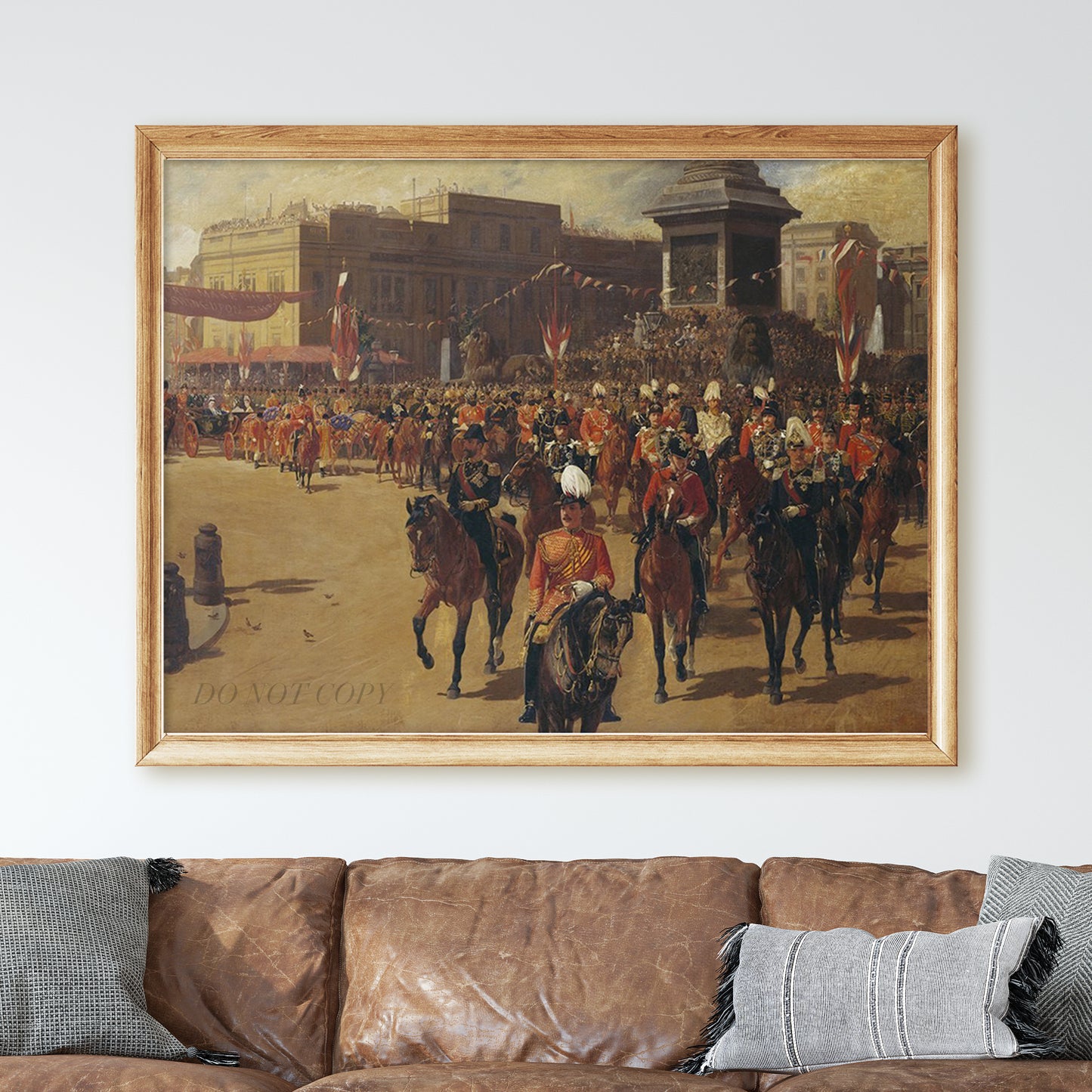 The Royal Procession Passing Trafalgar Square during Queen Victoria's Golden Jubilee on 21st June, 1887 by John Charlton