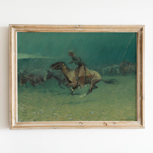 The Stampede by Frederic Remington