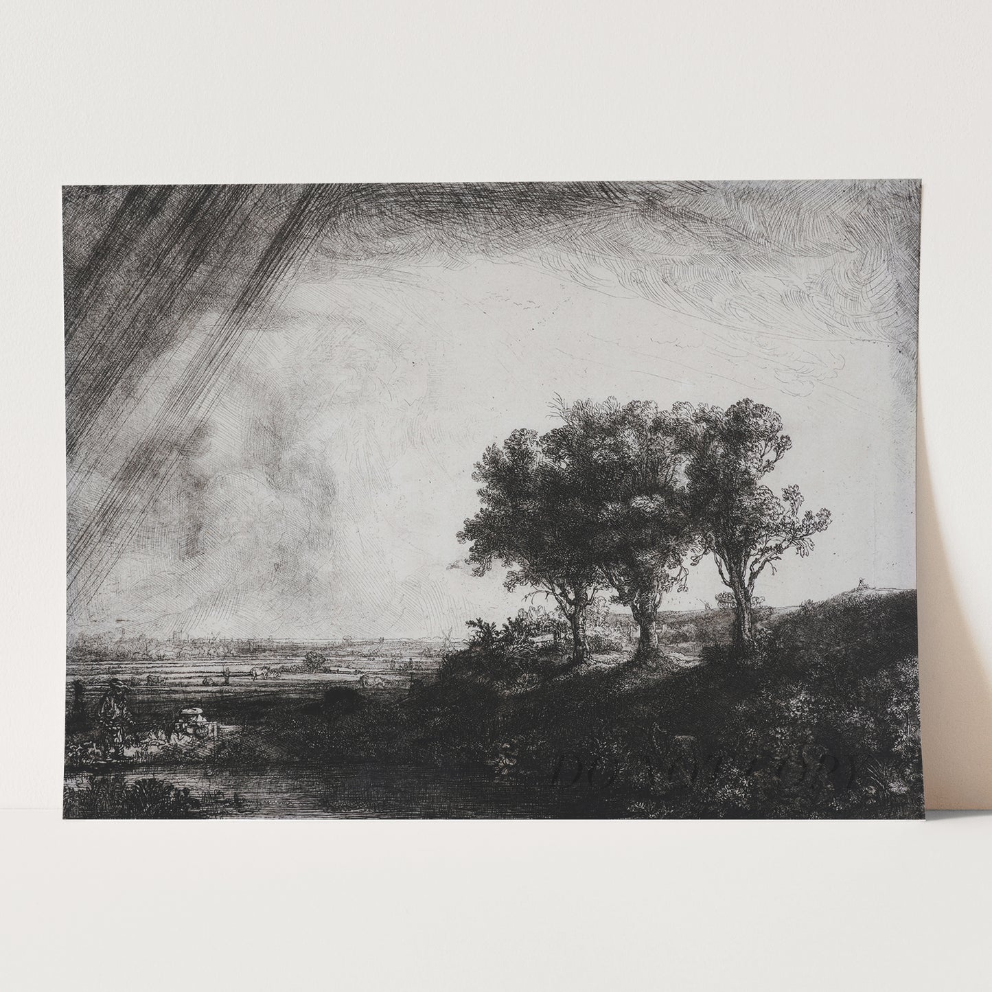 The Three Trees by Rembrandt