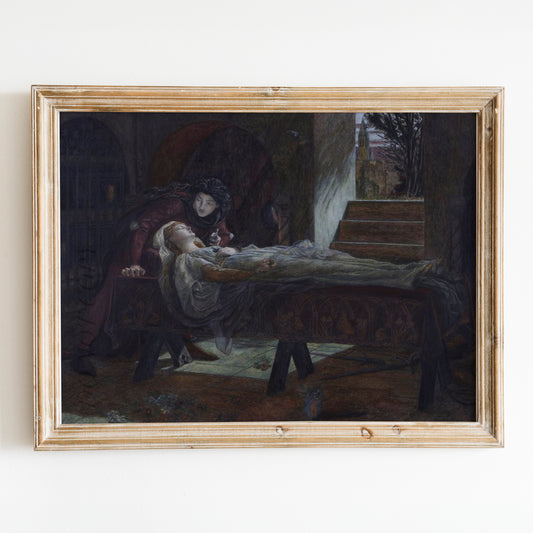 The Tomb Scene from Shakespeare’s Romeo and Juliet (1870) by Lucy Madox Brown