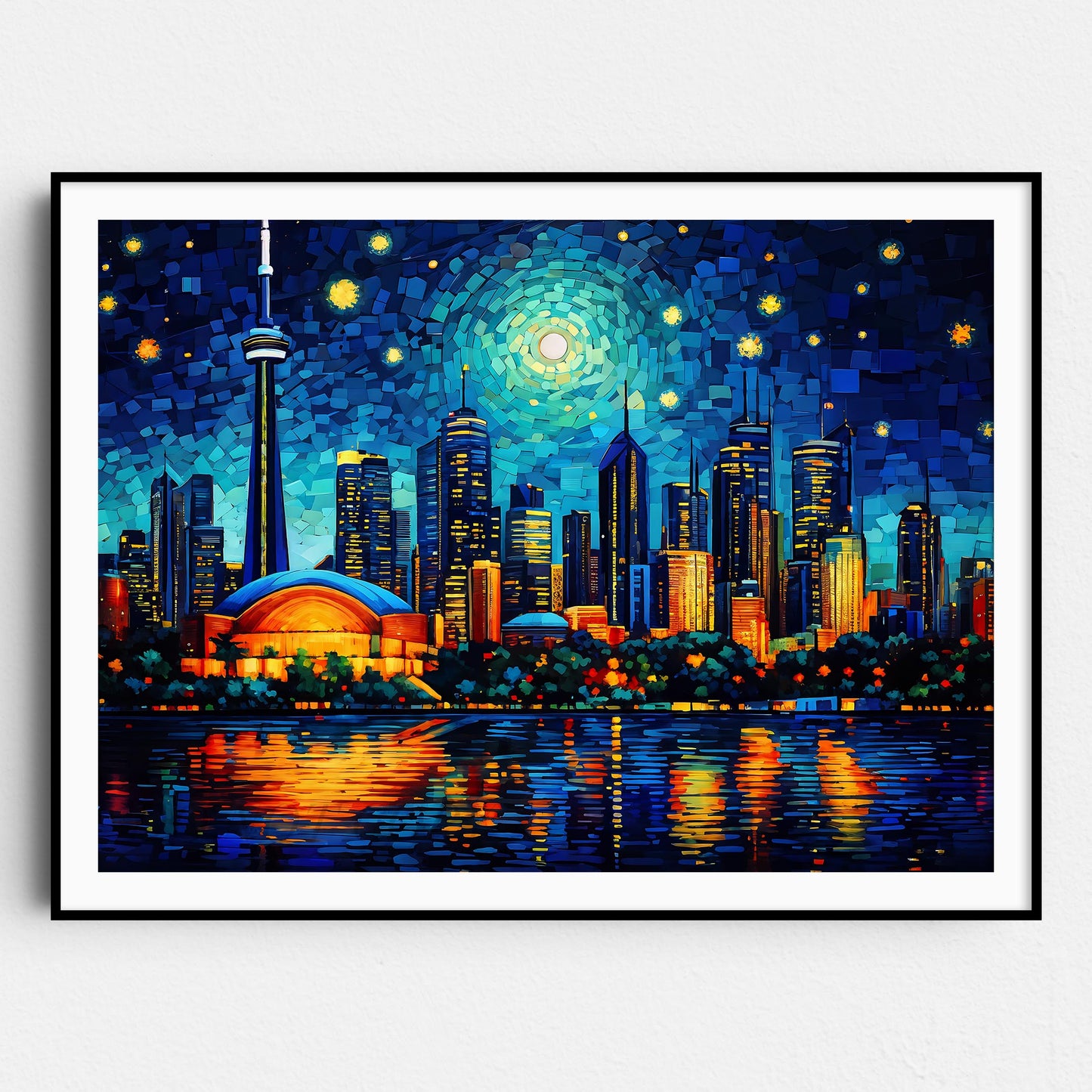 Toronto Skyline as Van Gogh Starry Night