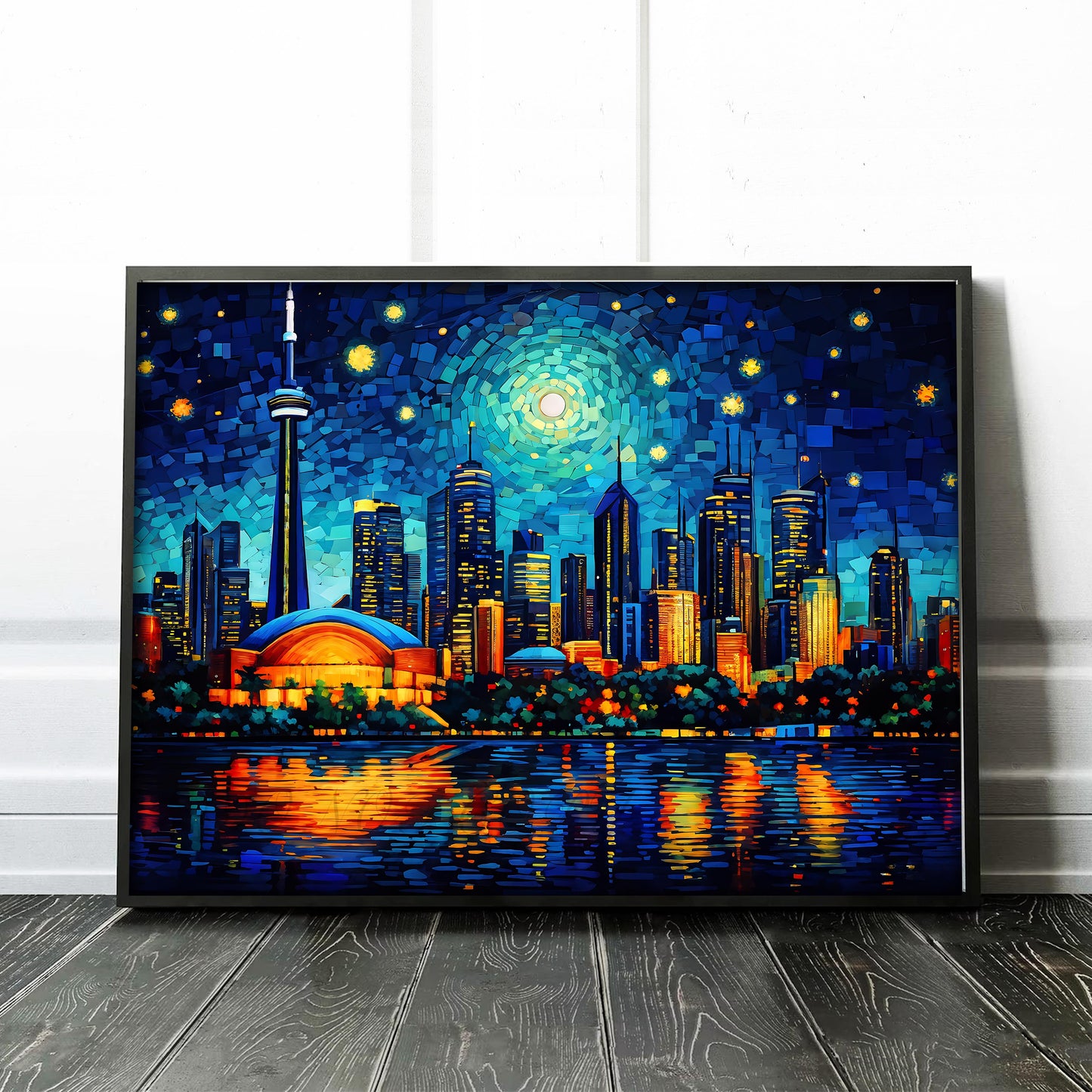 Toronto Skyline as Van Gogh Starry Night