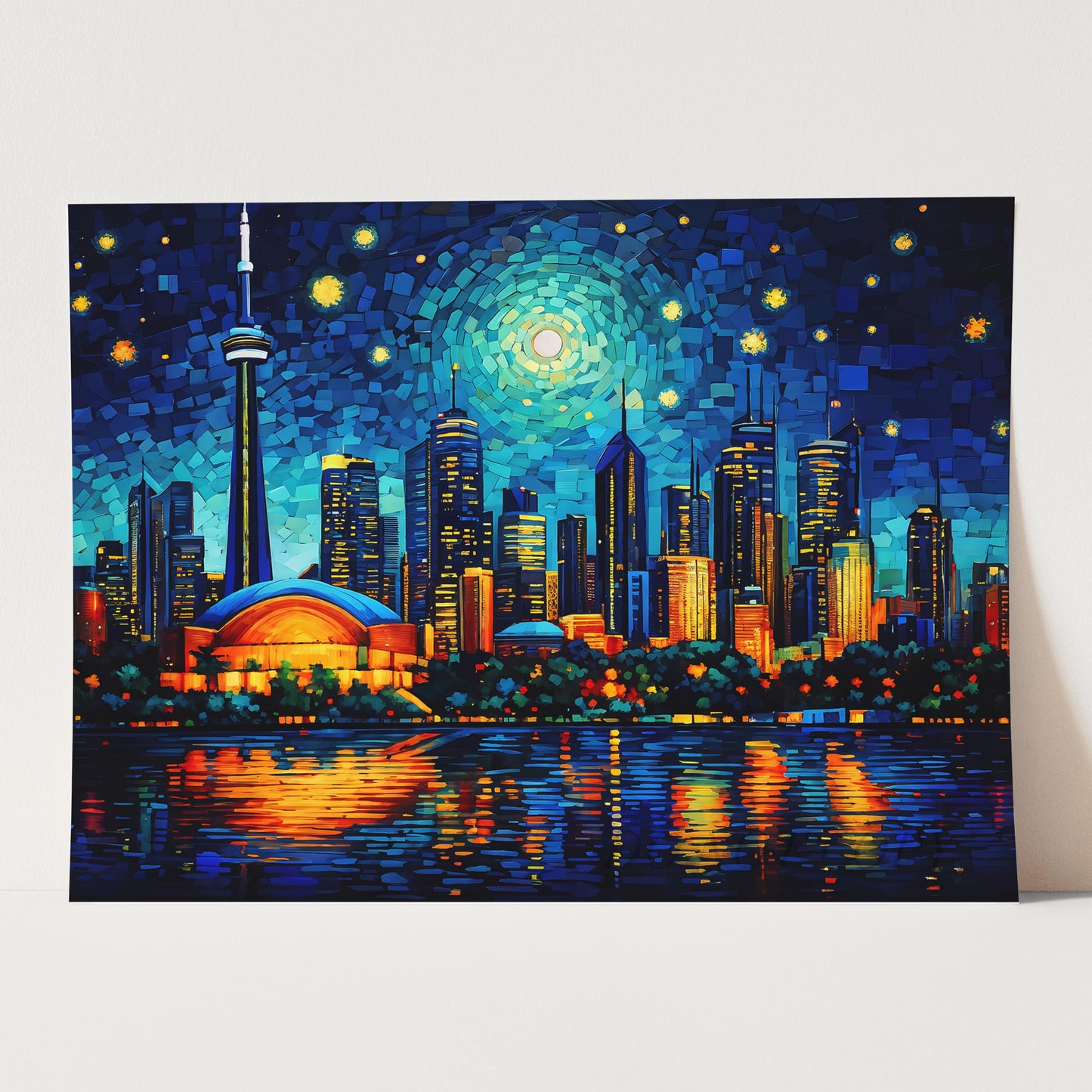 Toronto Skyline as Van Gogh Starry Night