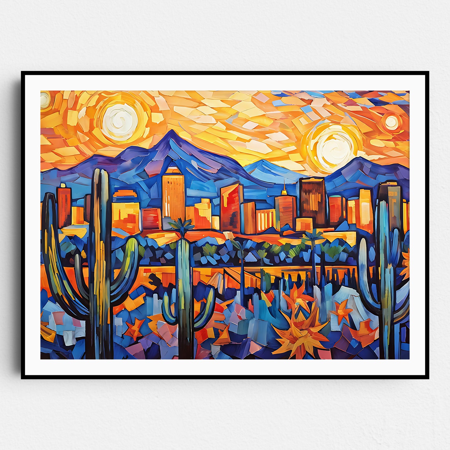 Phoenix Arizona Skyline Van Gogh