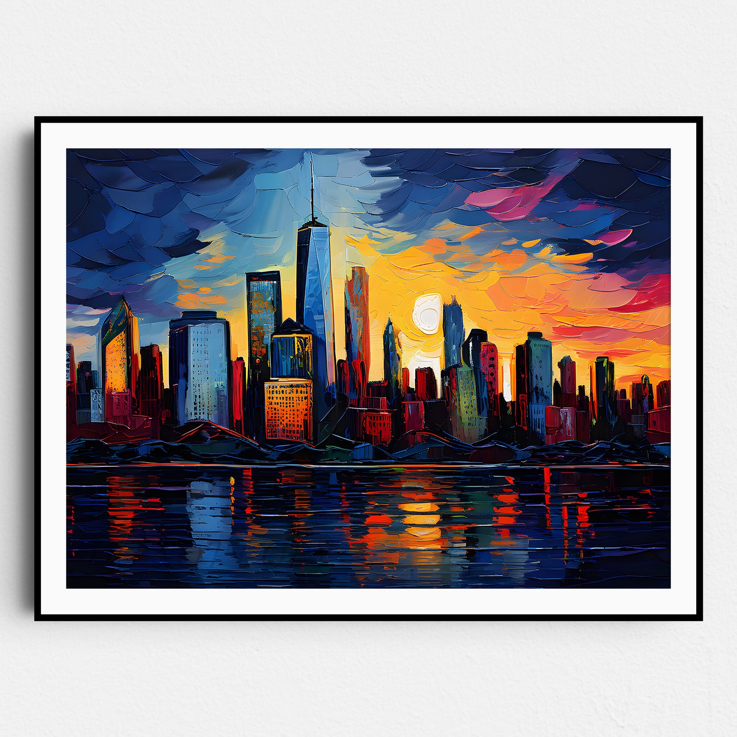 Post-Impressionism Style Manhattan Skyline