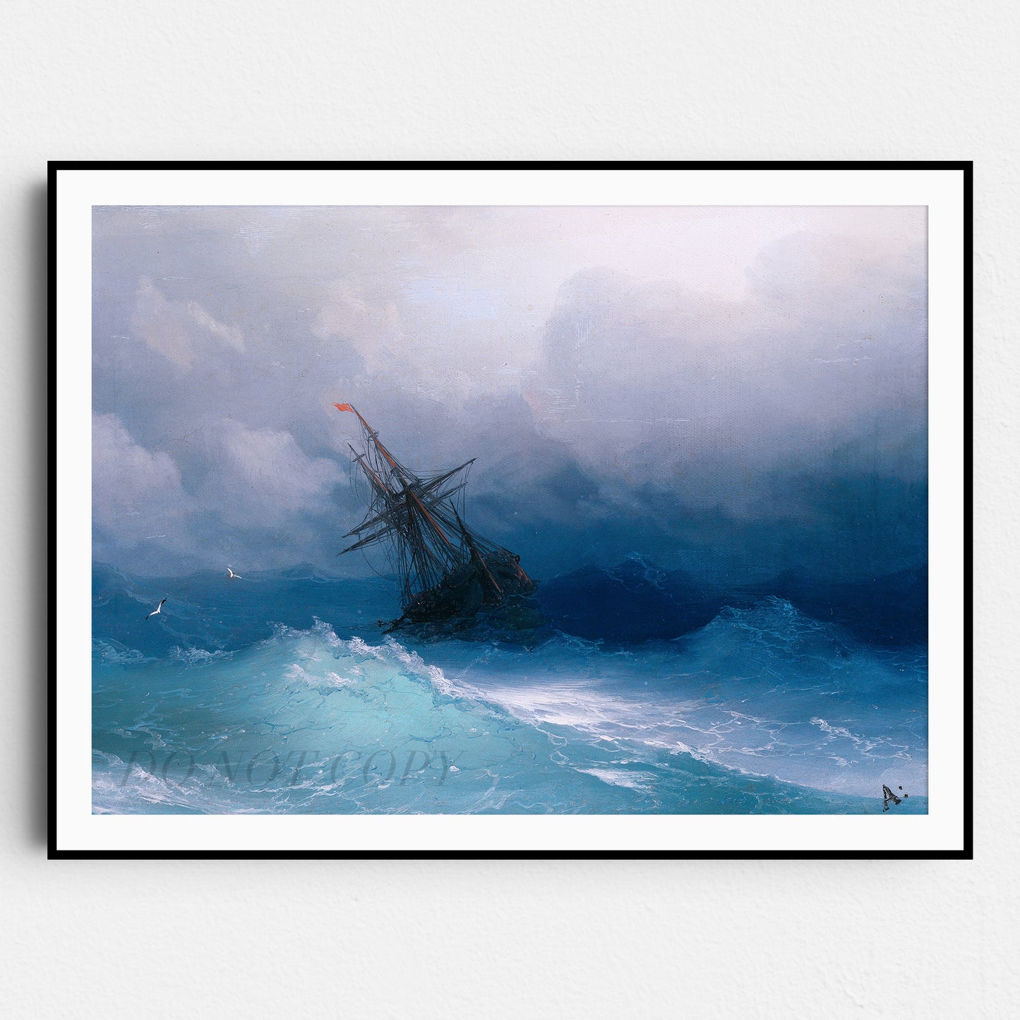 Ship on Stormy Seas by Ivan Aivazovsky