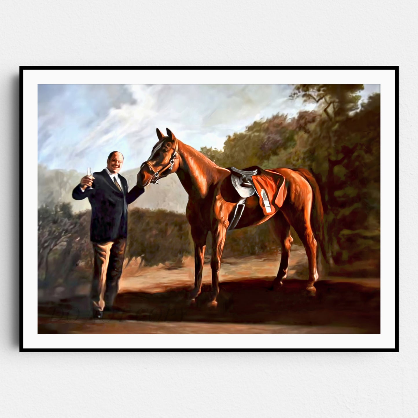 Pie O My Painting in The Sopranos: Tony with Pie-O-My Horse