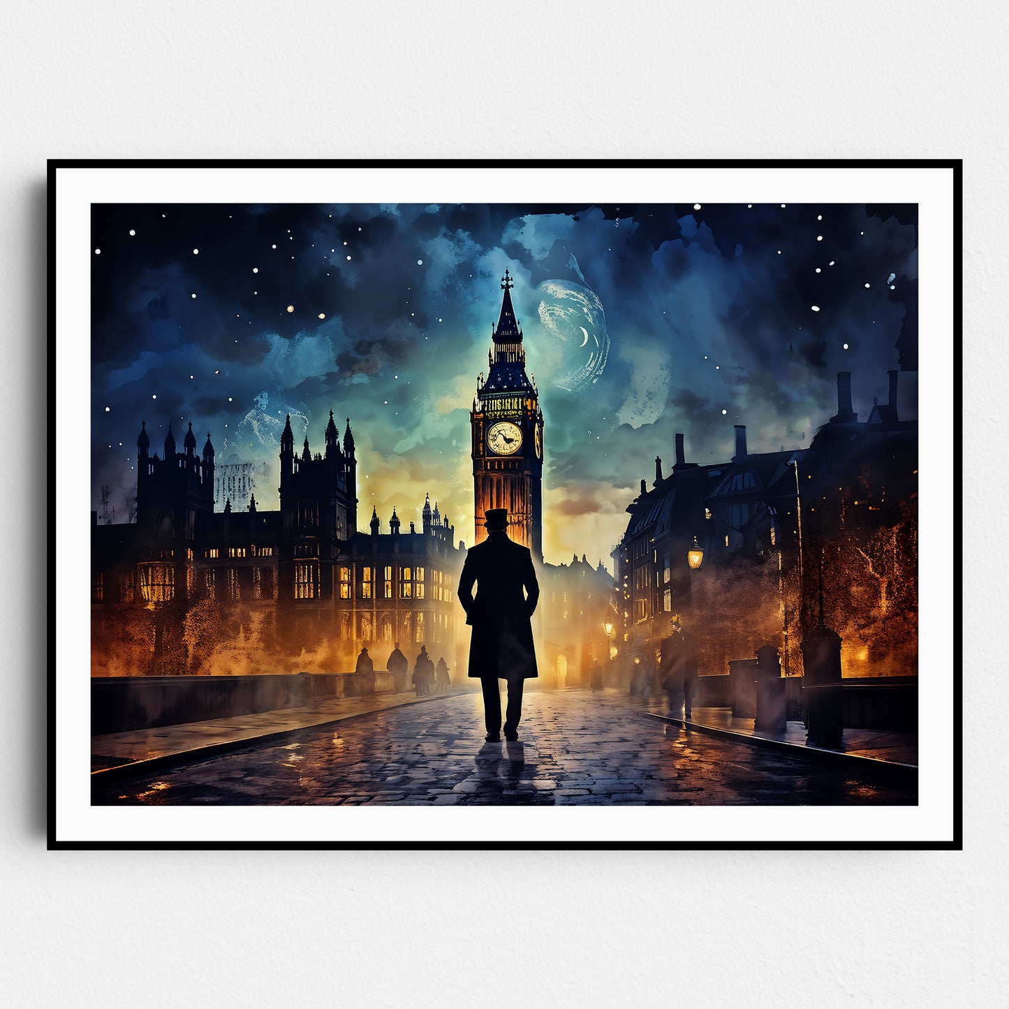 Sherlock Holmes on a Misty Street in London