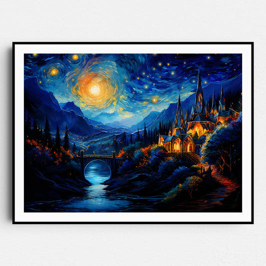 Rivendell as Van Gogh Starry Night