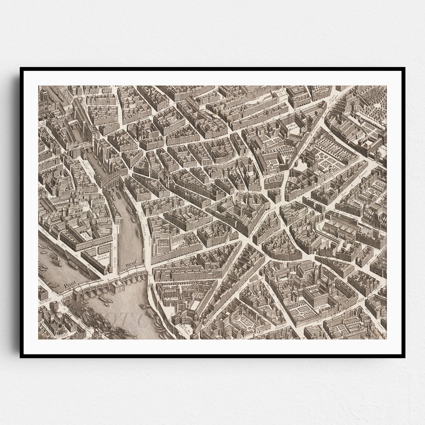 Turgot Map of Paris as it Appeared in 1734–1736