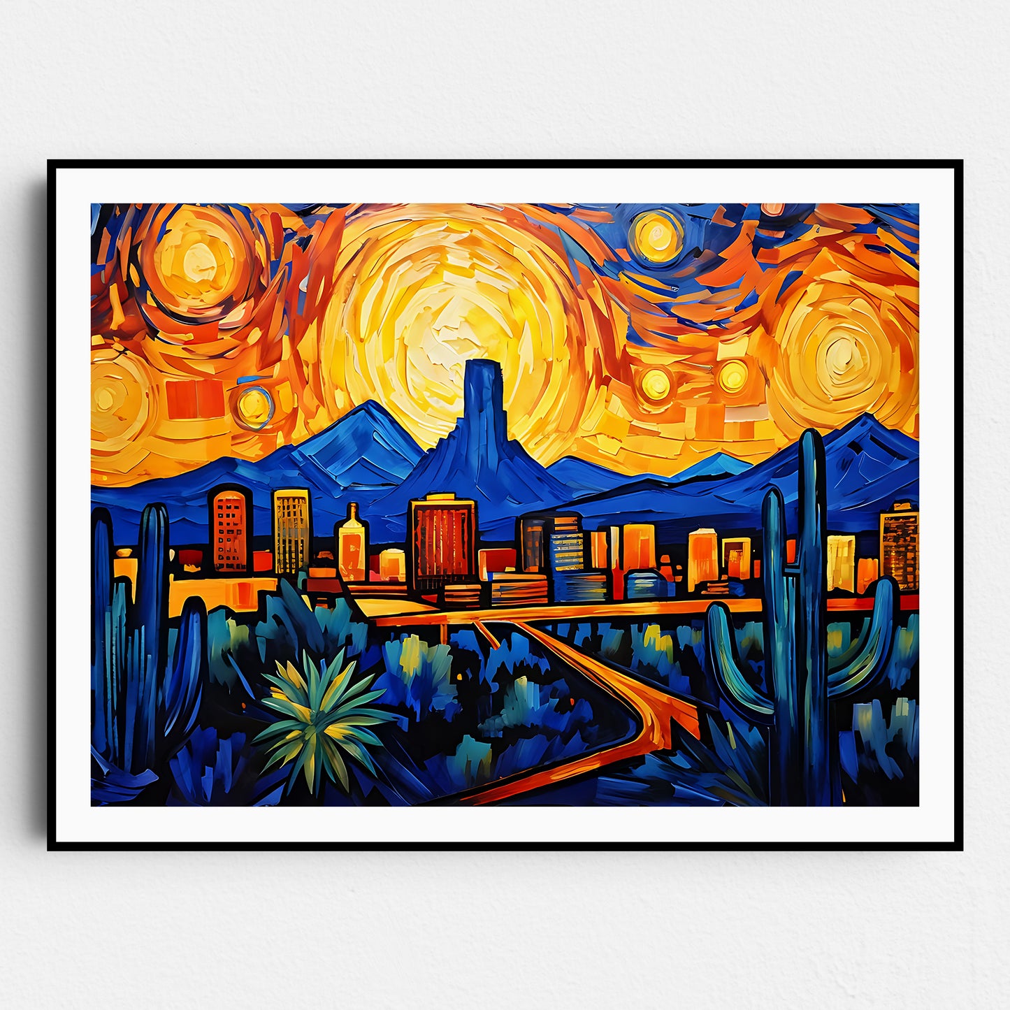 Phoenix Skyline Van Gogh Starry Night