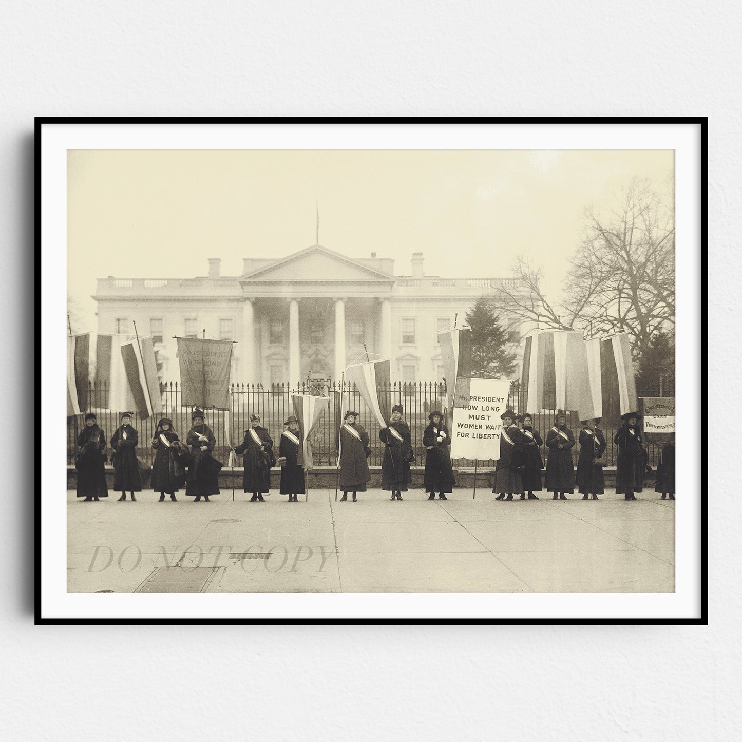 Women's Suffrage Protest at the White House c. 1917