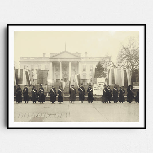 Women's Suffrage Protest at the White House c. 1917