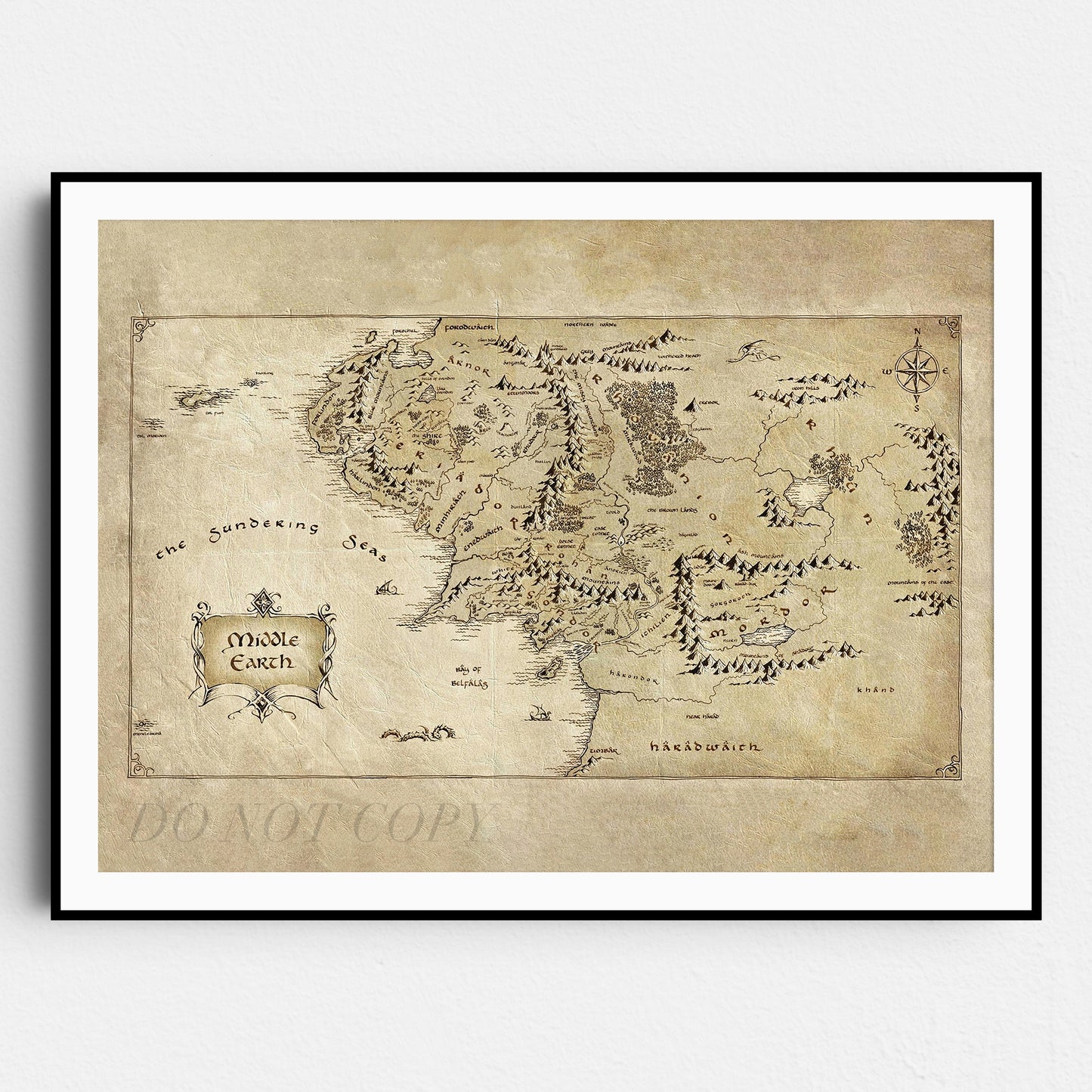 The Lord Of The Rings Map of Middle Earth