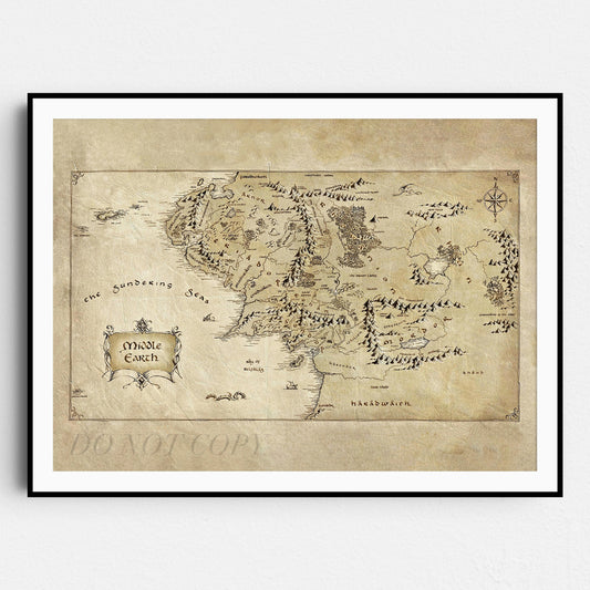 The Lord Of The Rings Map of Middle Earth