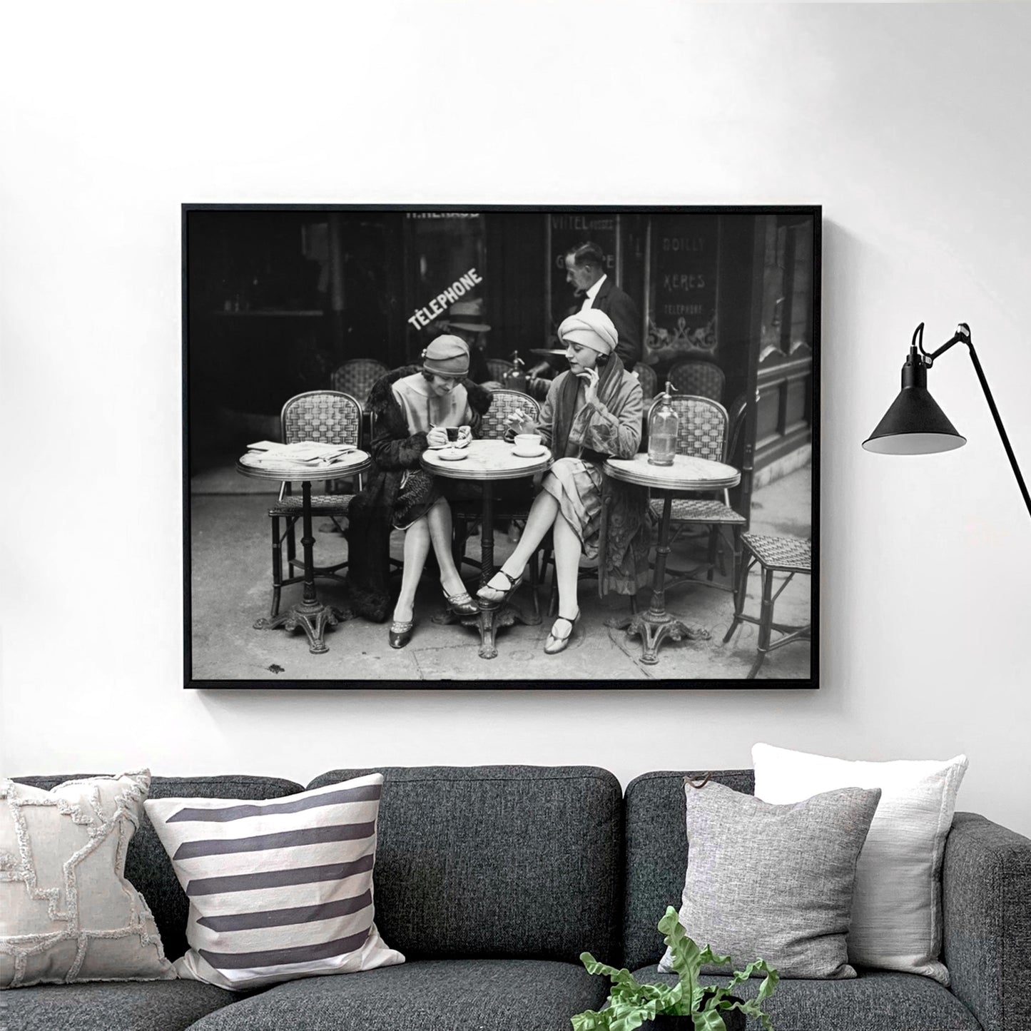 Paris Cafe Flapper Girls Having Coffee 1920s