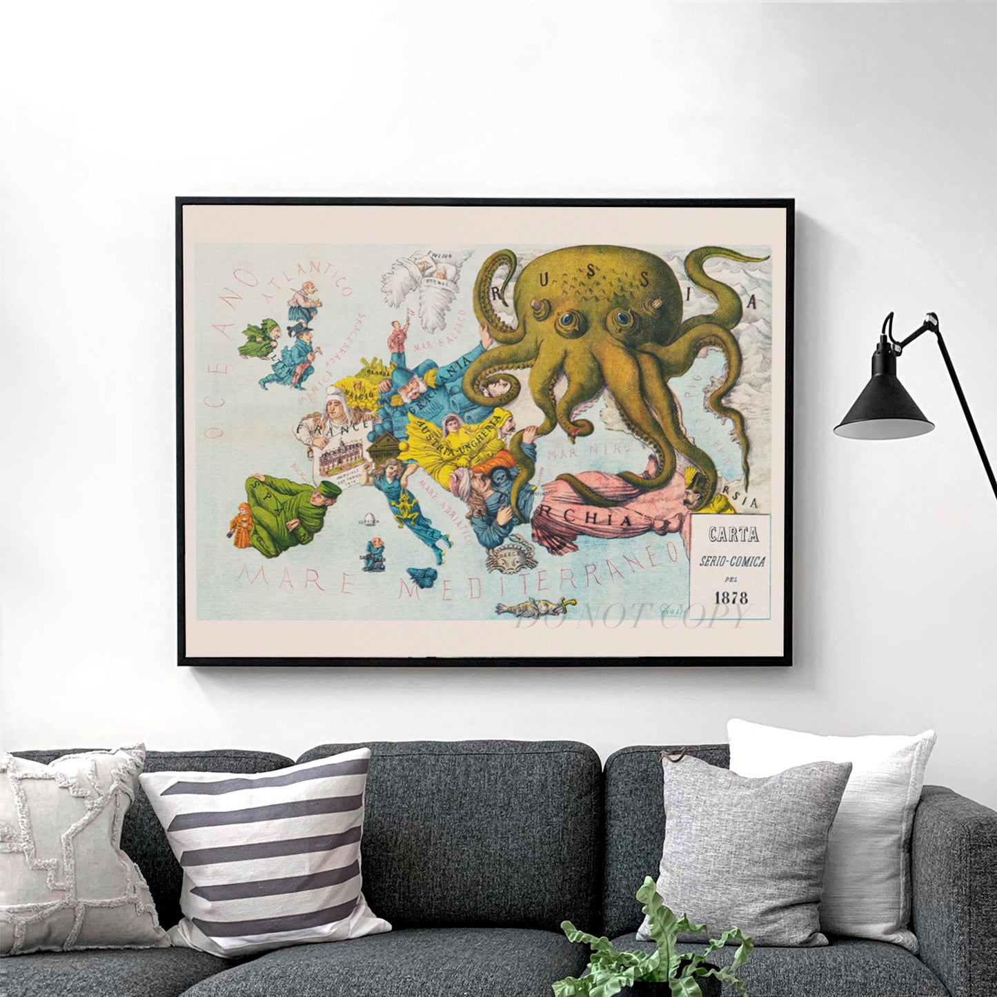 Papagallo no.15 Cartoon Map of Europe in 1878