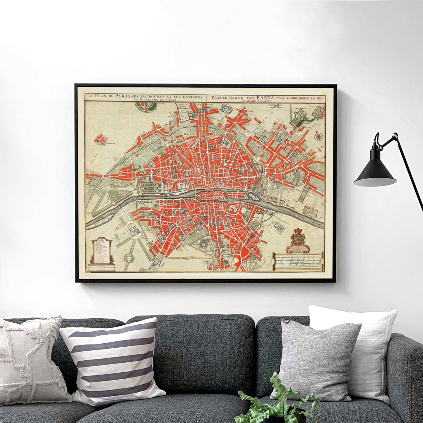 Plattegrond van Parijs (ca. 1721–1774) by Guillaume Delisle