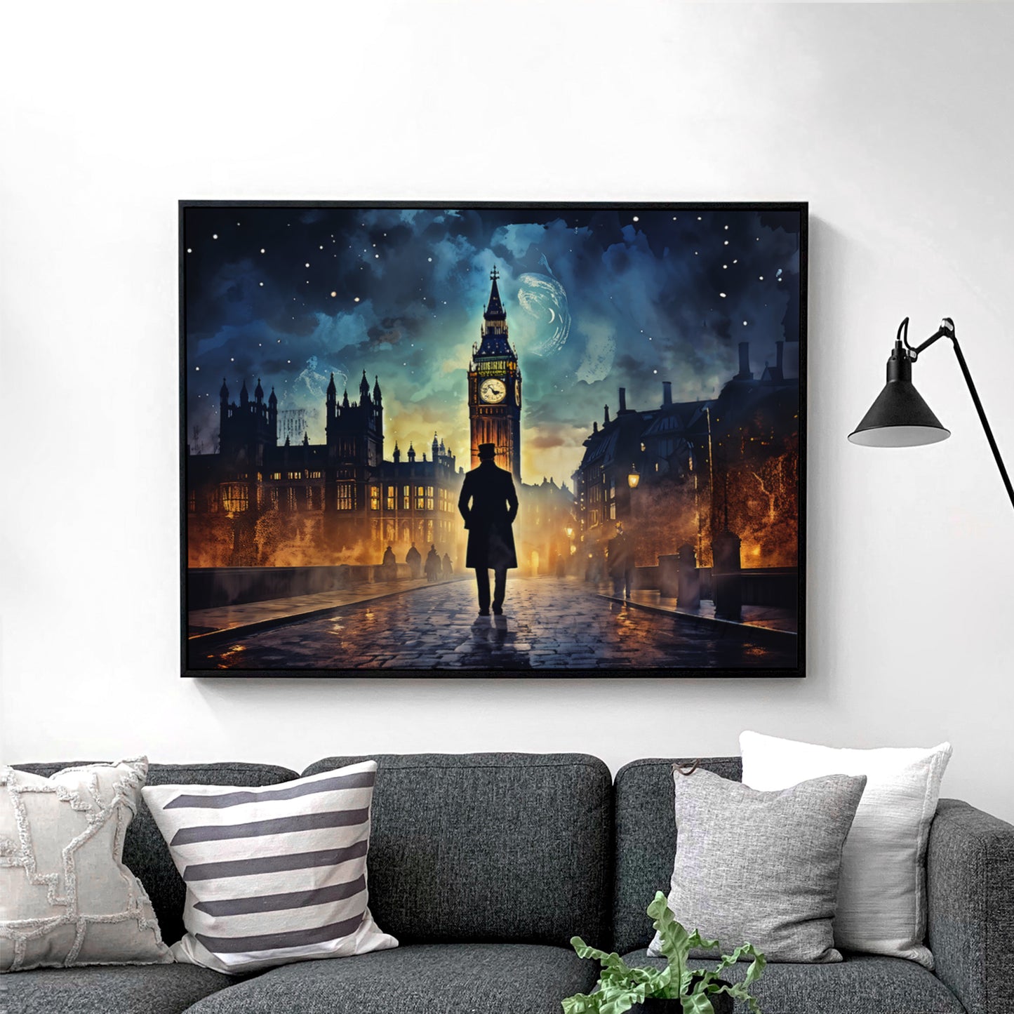 Sherlock Holmes on a Misty Street in London