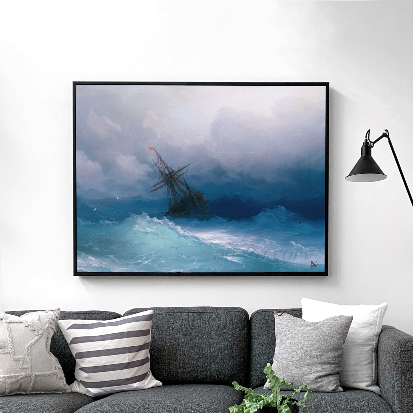 Ship on Stormy Seas by Ivan Aivazovsky