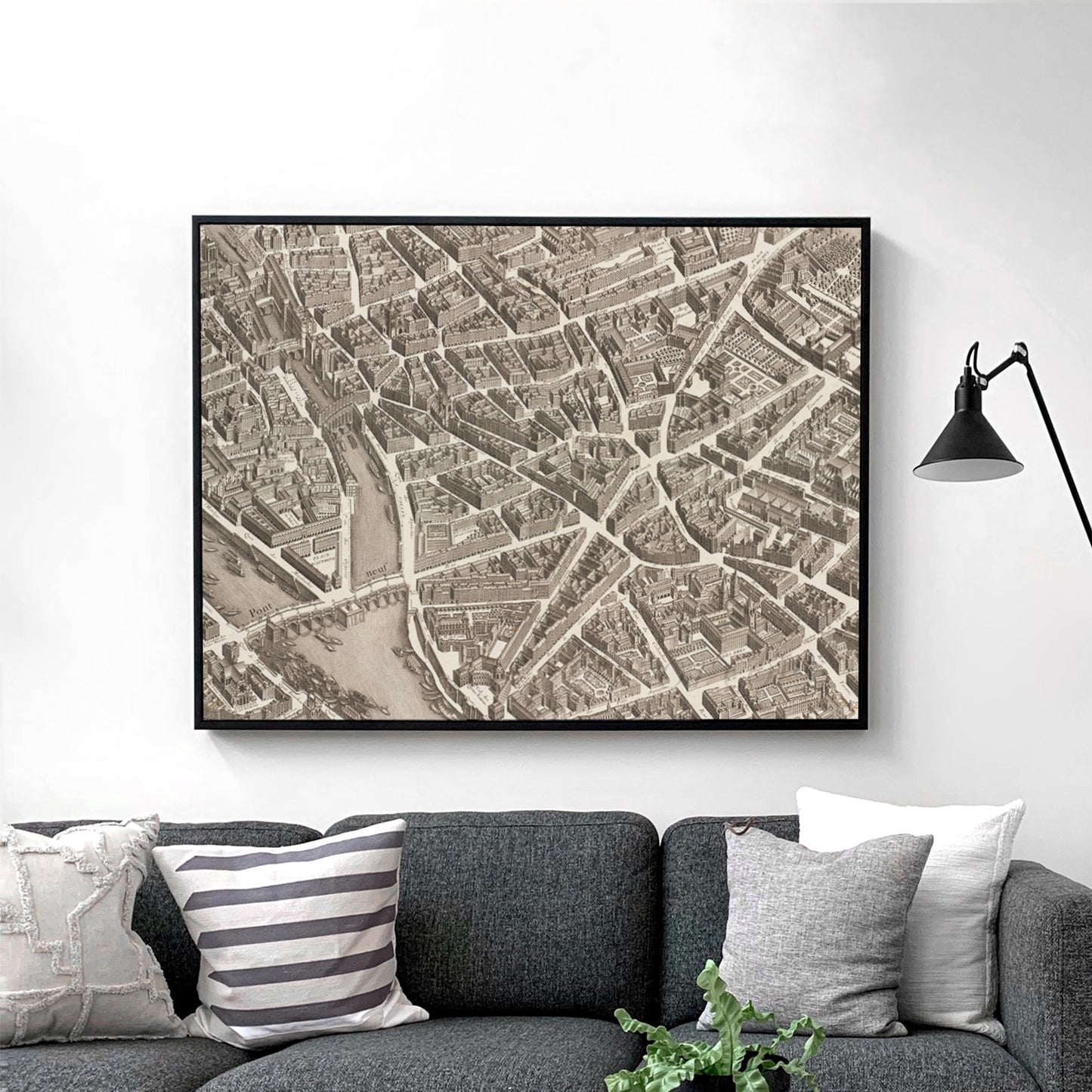 Turgot Map of Paris as it Appeared in 1734–1736