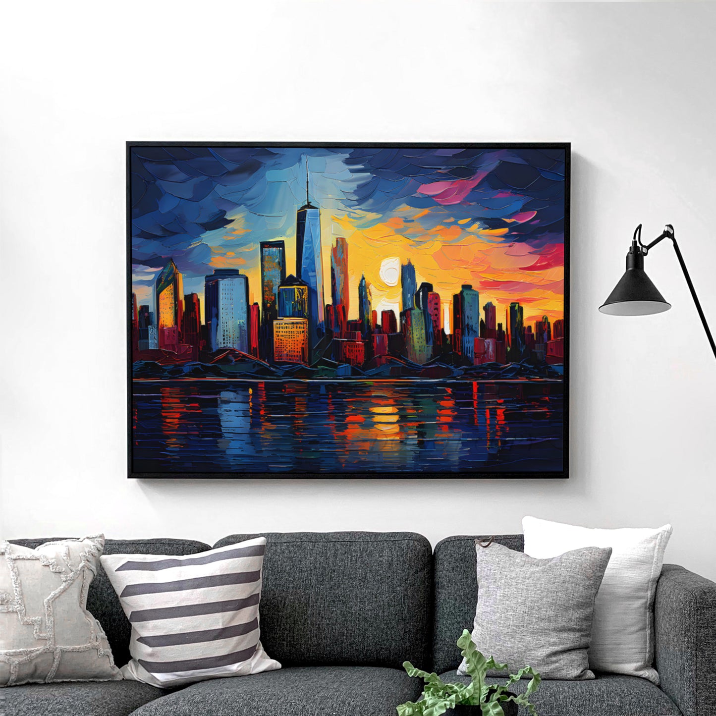 Post-Impressionism Style Manhattan Skyline