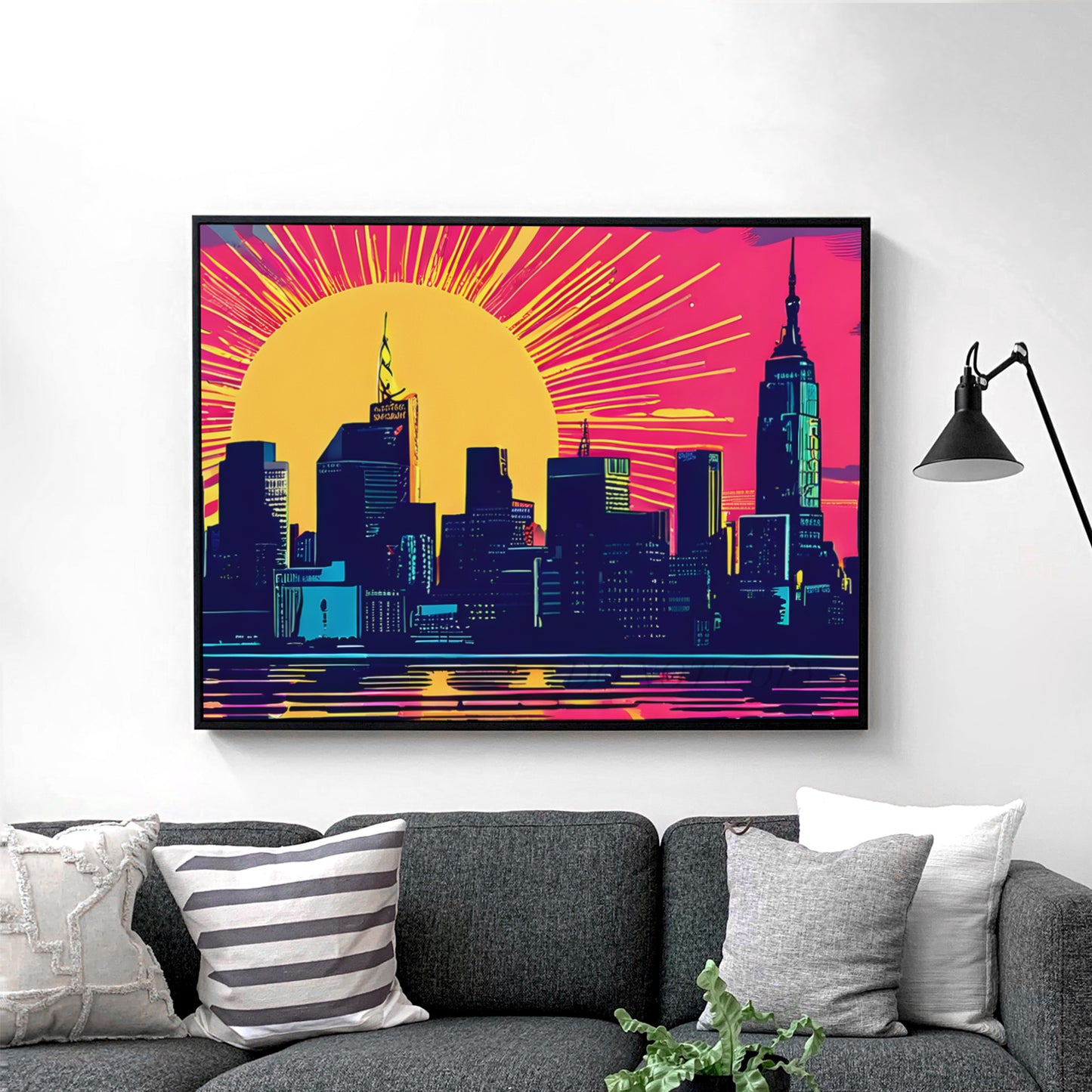 Pop Art Style Manhattan Skyline