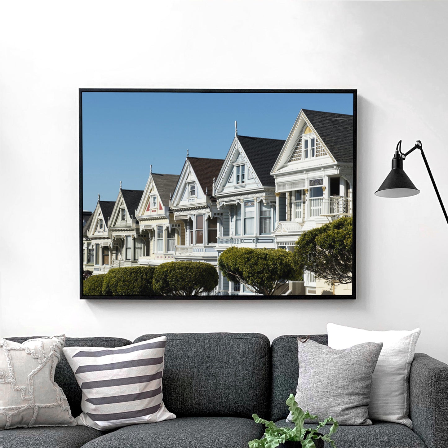 Painted Ladies Row of Victorian Houses San Francisco