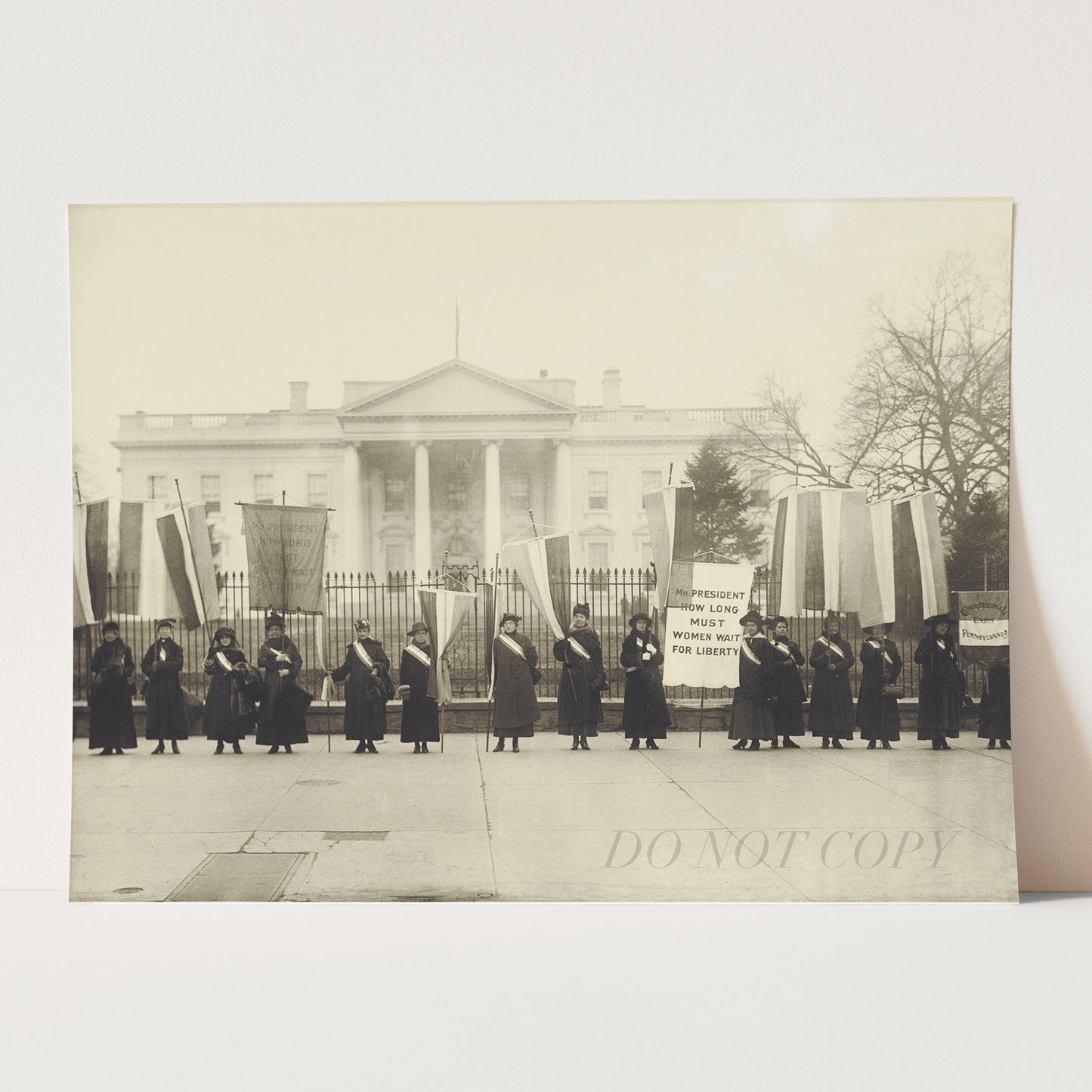 Women's Suffrage Protest at the White House c. 1917