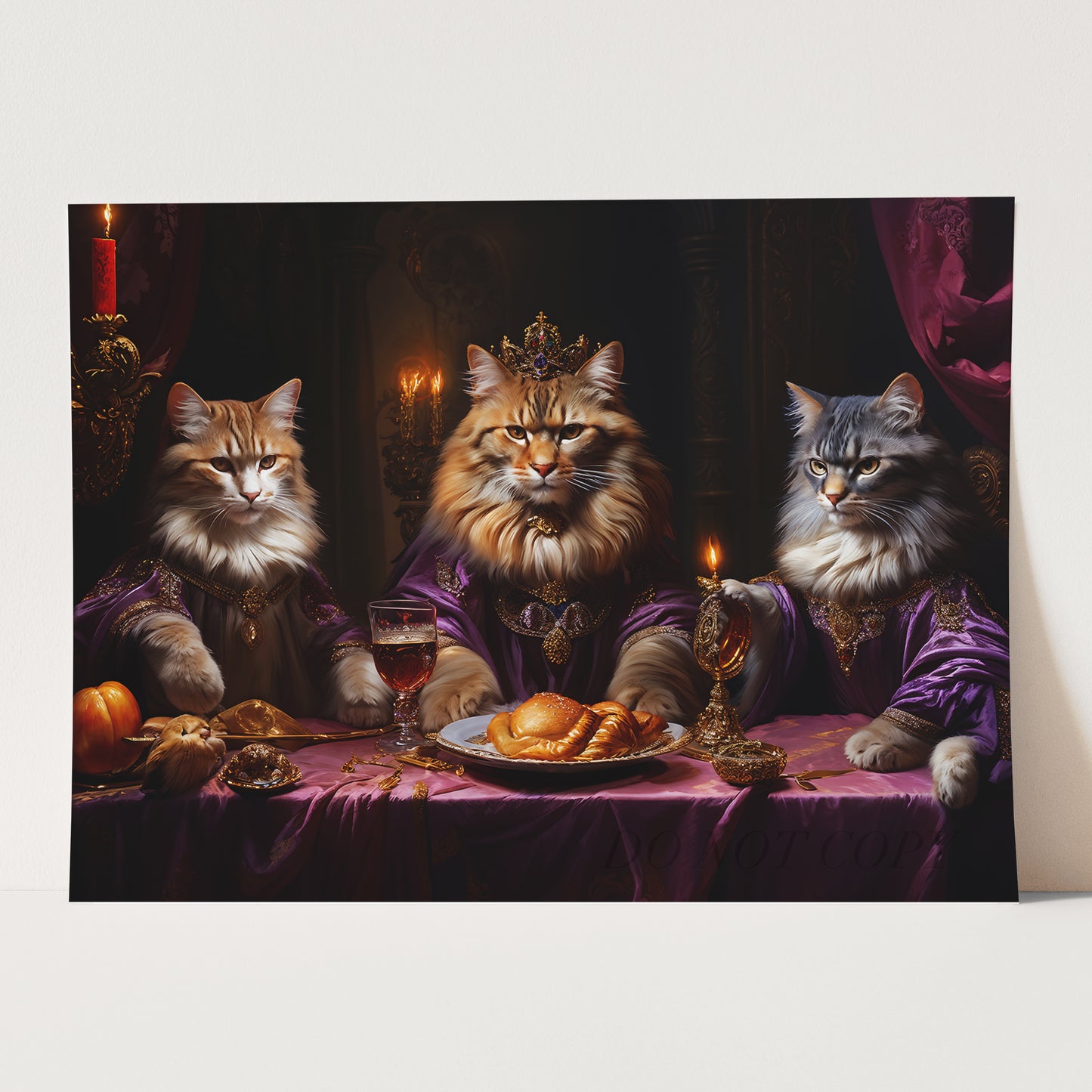 Royal Cats Having a Feast