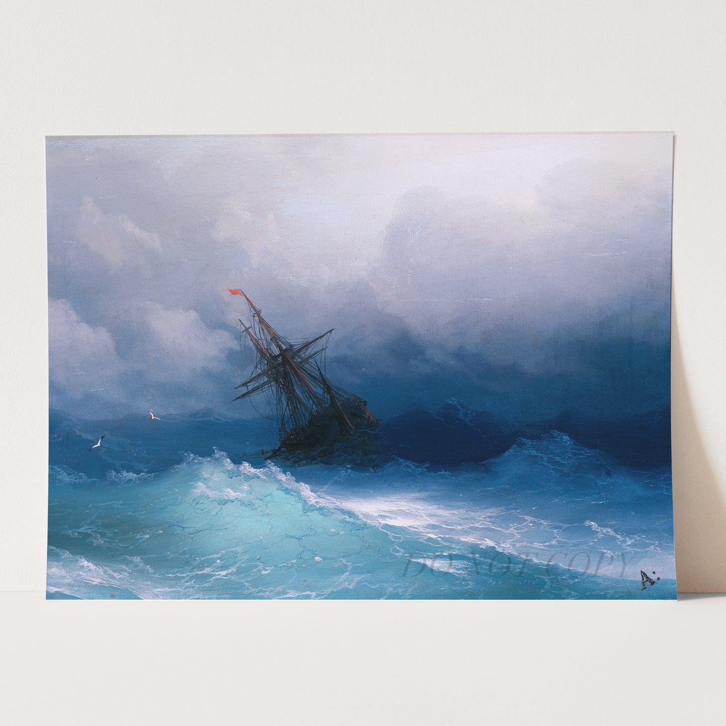 Ship on Stormy Seas by Ivan Aivazovsky