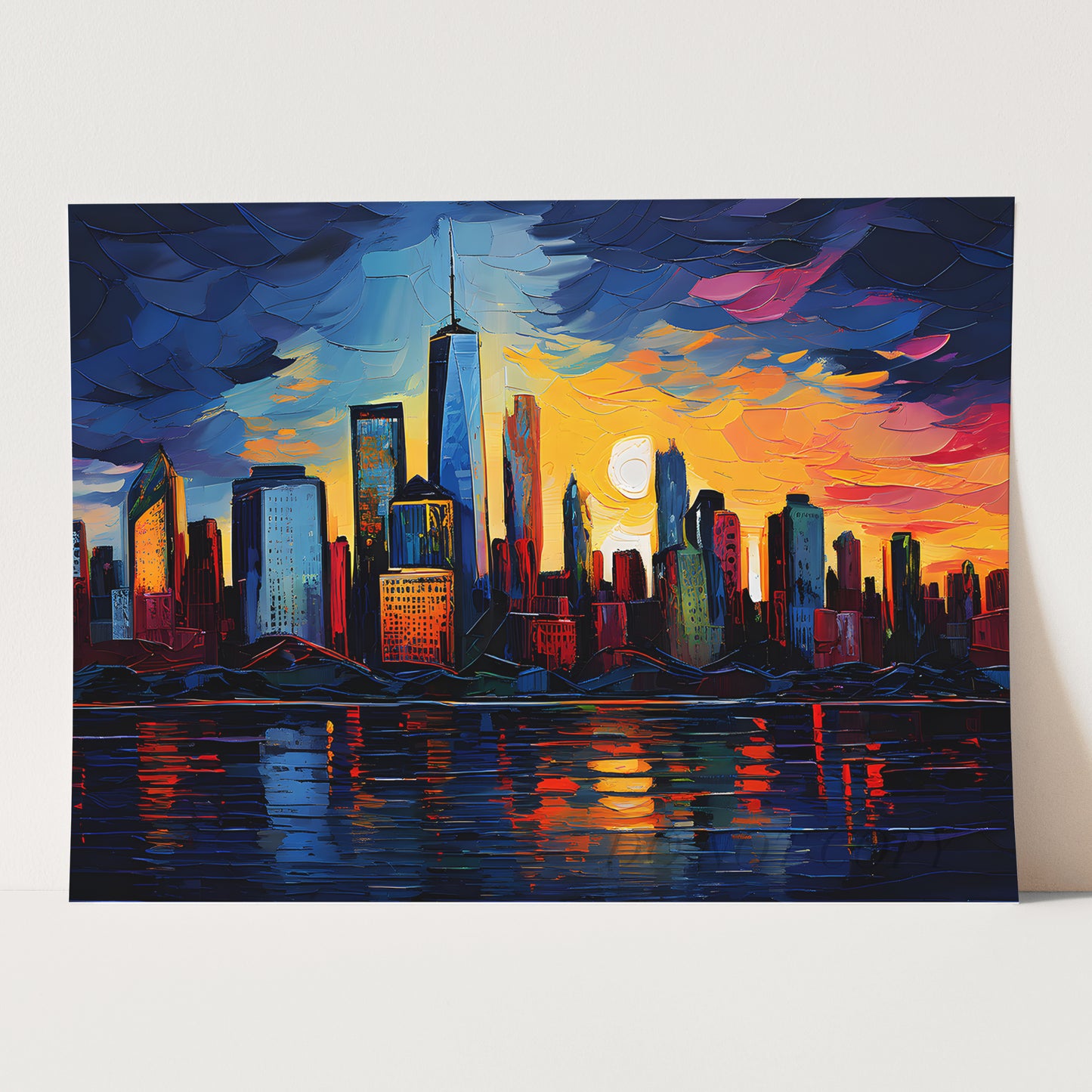 Post-Impressionism Style Manhattan Skyline